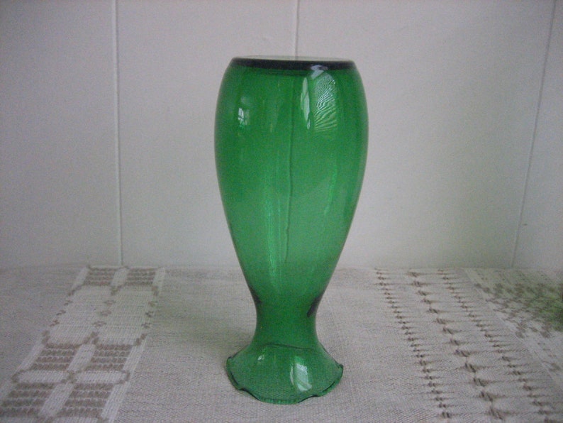 Emerald Green Glass Vases Lot of 7 Vintage Wedding Bud Vases Graduated Heights Etsy
