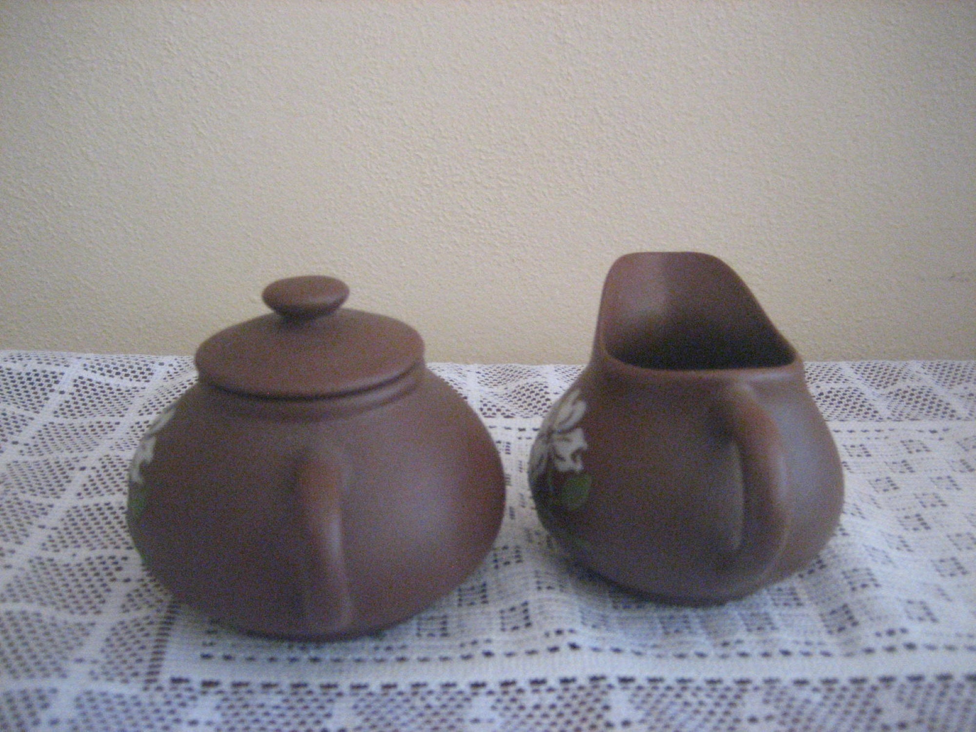 Pigeon Mini Sugar and Creamer Set, Brown Small Display Sugar and