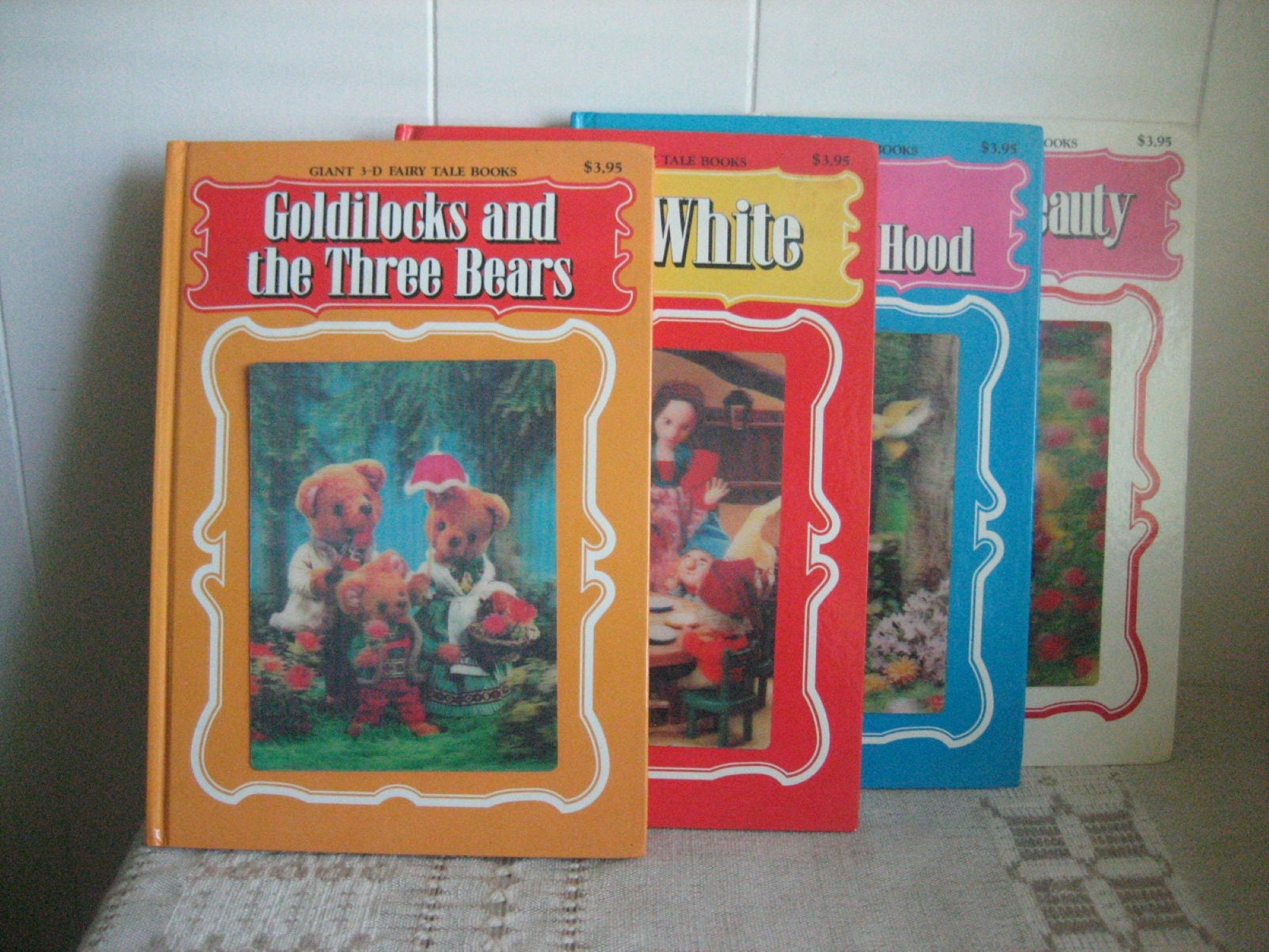 Choice of Giant 3-D Fairy Tale Books, Vtg Children's Books