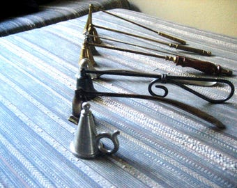 Vintage Candle Snuffers, Your Choice of Brass Silverplate Wood Pewter Snuffers, Choose A Style Candle Flame Extinguisher