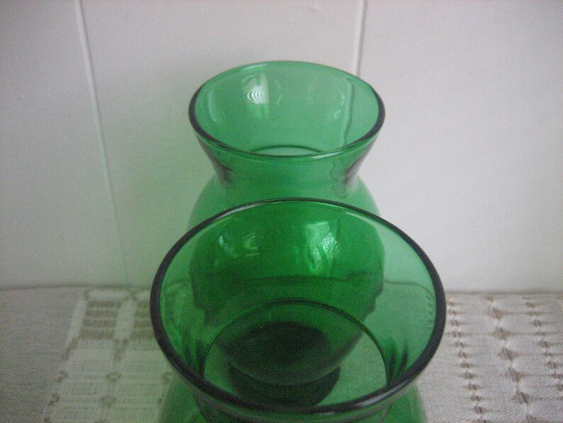 Emerald Green Glass Vases Lot of 7 Vintage Wedding Bud Vases Graduated Heights Etsy