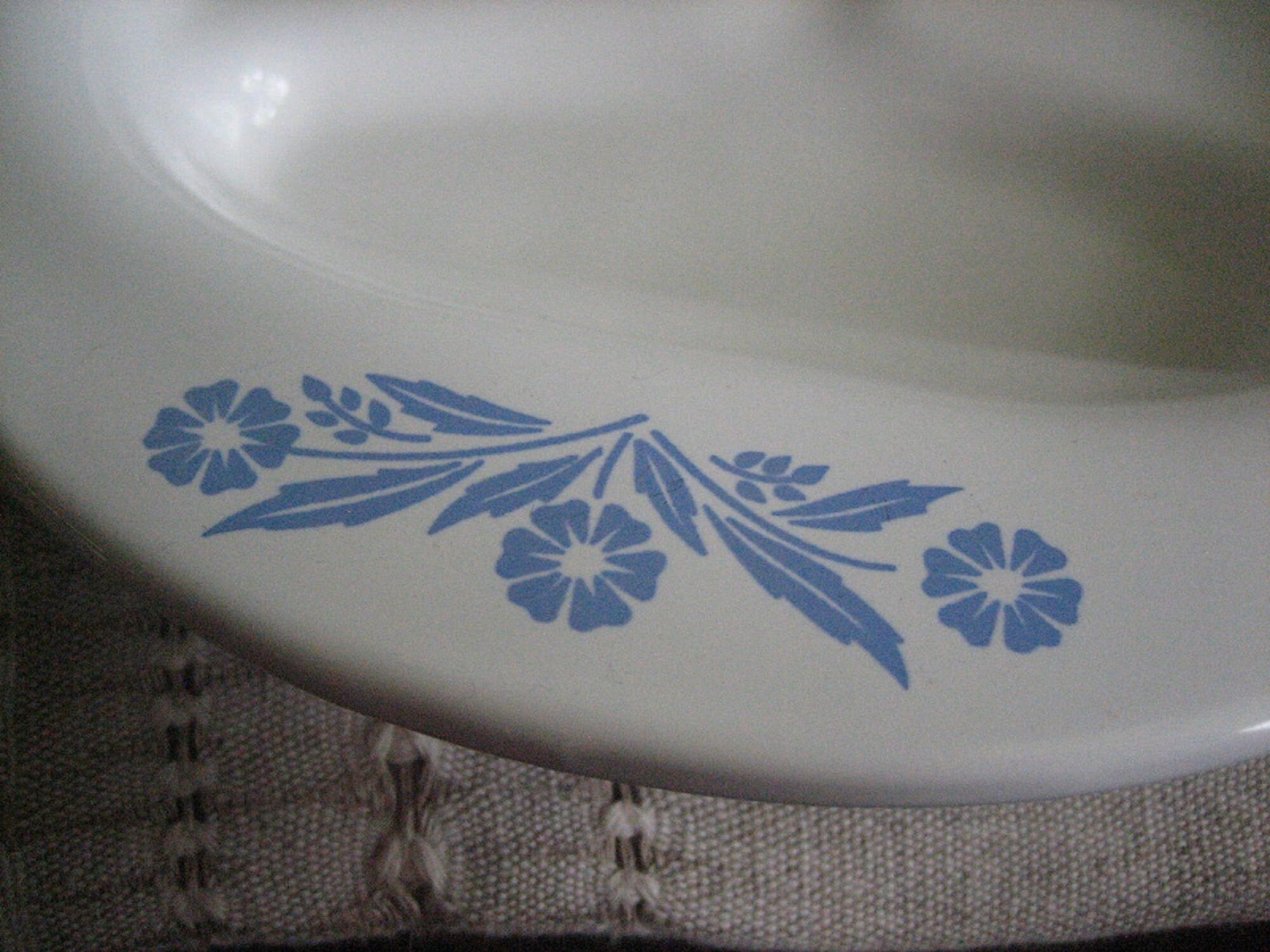 Vintage Corning Ware Blue Flower Pattern Oval Serving Platter Etsy