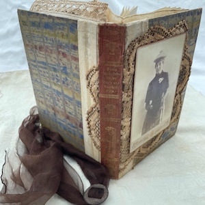 Journal indésirable vintage,Journal indésirable fait main,Journal Frauen,éphémères originaux,Notizbuch handgefertigt,Buch 1920 upcycled,Journal Erinnerungen