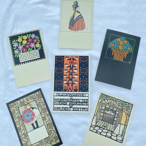Postkartenset Wiener Werkstätten Vintage,Postkartenset originale 12 Stück, Kreativbedarf,Postcrossing,Jugendstil Set,Glückwunschkarten Retro