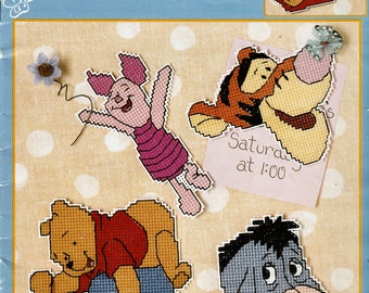 Vintage Plastic Canvas Pattern Book - Pooh Magnets For You In Plastic Canvas - PDF Instant Digital Download