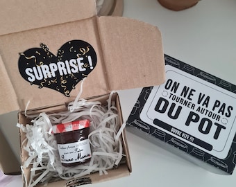 Pot de confiture "Bonne Maman" personnalisé : Annonce mariage, grossesse, ...