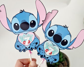 Sucette personnalisée Anniversaire STITCH | Rose ou bleu