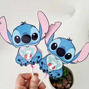 Sucette personnalisée Anniversaire STITCH Rose ou bleu image 1