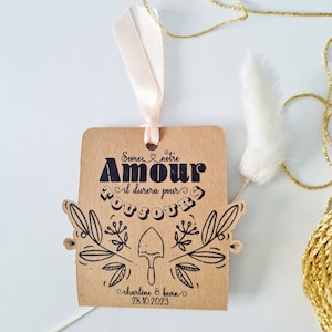 Bolsa de semillas de flores para sembrar &quot;Boda&quot; para personalizar | Regalo de invitados