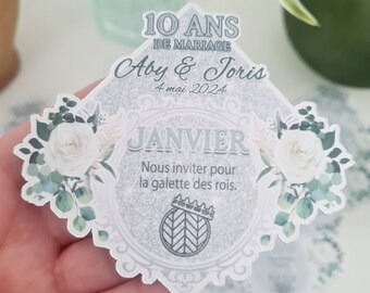 Jeu des 12 mois - Magnets frigo personnalisables | Mariage cadeaux invités | Thème champêtre | Animation fêtes