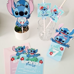 Sucette personnalisée Anniversaire STITCH Rose ou bleu image 7