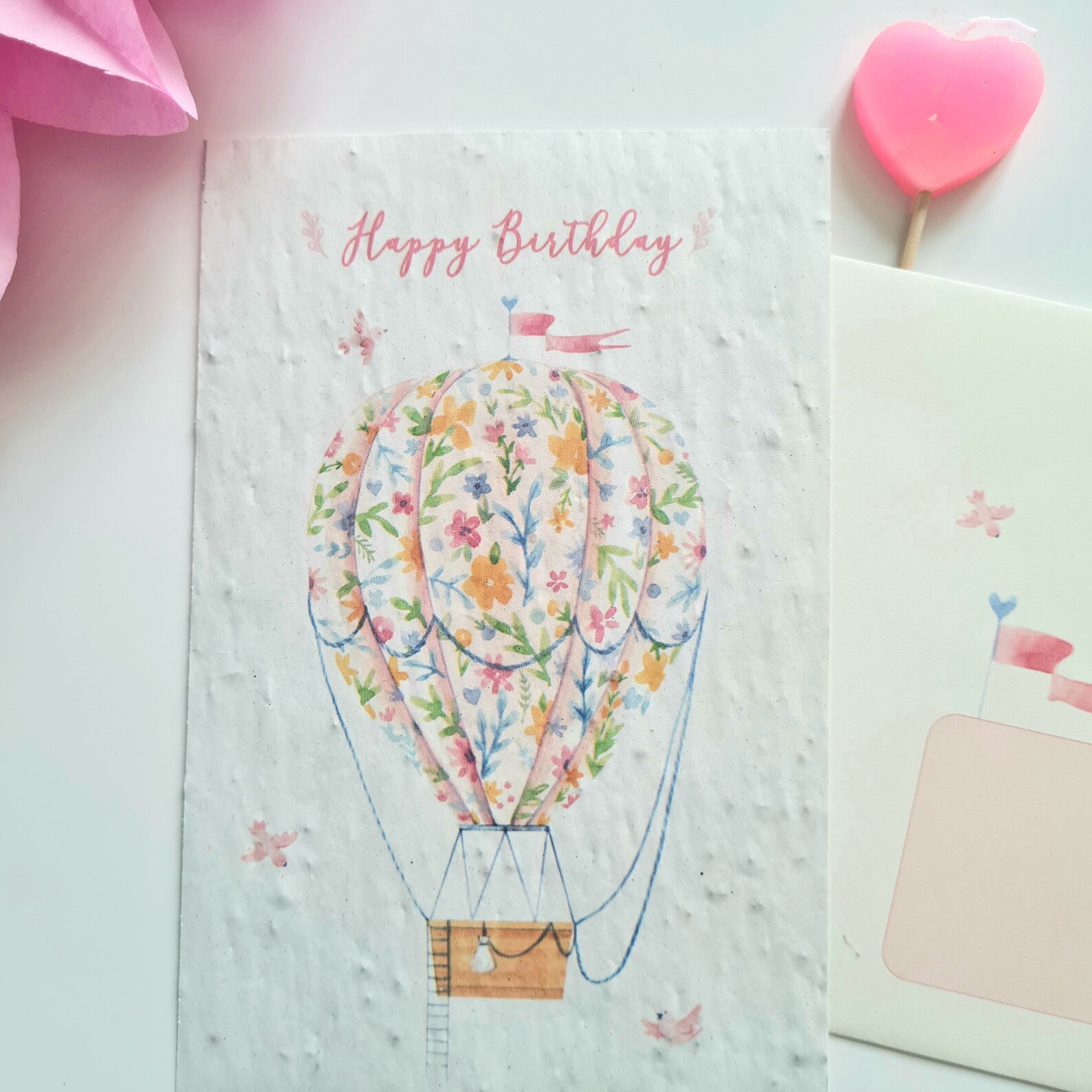 Karte Happy Birthday Heißluftballon Geburtstag Etsy
