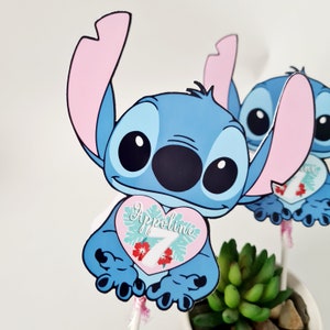 Sucette personnalisée Anniversaire STITCH Rose ou bleu image 2