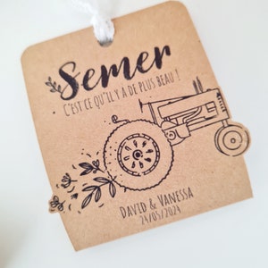 Bolsa de semillas de flores para sembrar &quot;Boda&quot; para personalizar | Regalo de invitados