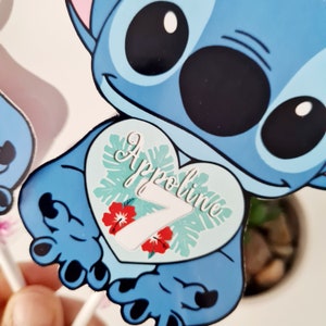 Sucette personnalisée Anniversaire STITCH Rose ou bleu image 5