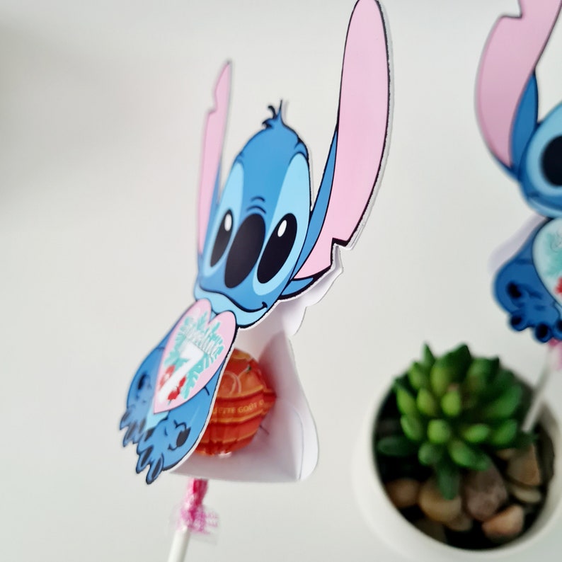 Sucette personnalisée Anniversaire STITCH Rose ou bleu image 3