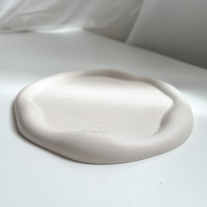 Minimalist Tray Home Decor Gift Eco-Friendly Tray for Jewellery Candles Organic Tray Trinket Dish Scandi Home Decor Gift for Her image 3