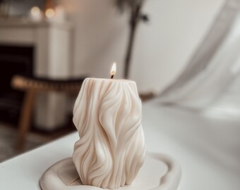 Housewarming Candle Gift Home Decor Soy Sculpture Candle Gift for Her Minimalist Home Decor Gift EcoFriendly Wellness Candle Gift Box