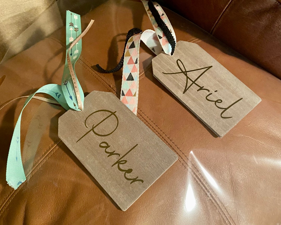 Wooden Name Tag, Stocking Tags, Valentine Name Tags, Easter Basket Tag
