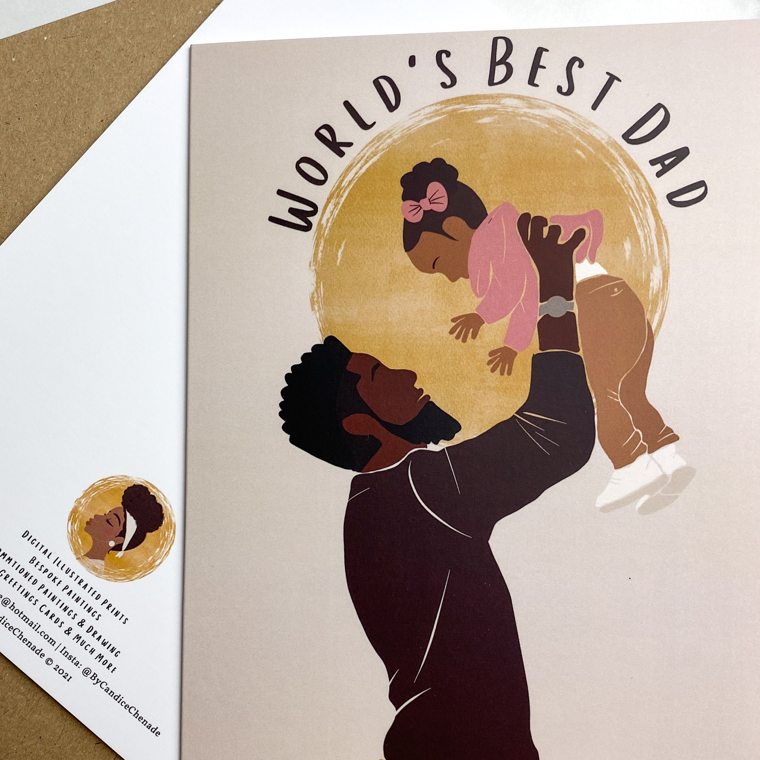 Black Fathers Day Card. Black Dad Greetings Card. Best Girl - Etsy