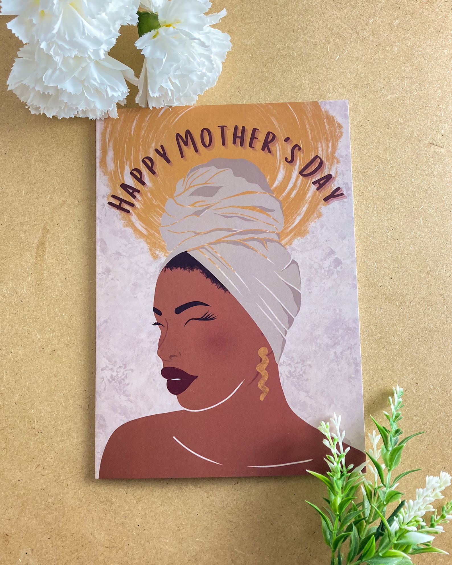 Black Woman Happy Mothers Day Card Queen Black Greeting Cards Melanin ...