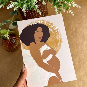 Schwarze Mama zu sein, spezielle Mama zu sein, Mutter zu sein Karte, Schwangerschaftskarte, Baby-Dusche-Karte, Baby-Jungen-Mädchen, Geburtstag, gemischte Rassen, Afro-Asiaten