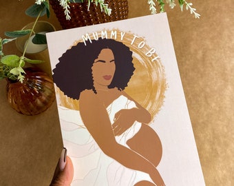 Black Mummy To Be,  Special Mummy To Be, Mum To Be Card, Pregnancy Card, Baby Shower Card, Baby Boy Girl,  Birthday, Mixed Race, Afro Asian