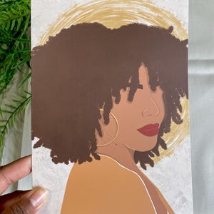 Amaras Gesicht Mixed. Rasse schwarze Frau Geburtstags-Gruß-Karte Afro-Locken, ethnische, schwarze Mädchen-Magie, diverse, Feier, helle Haut
