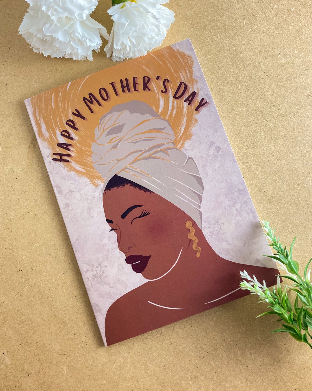 Black Woman Happy Mothers Day Card Queen Black Greeting Cards Melanin ...