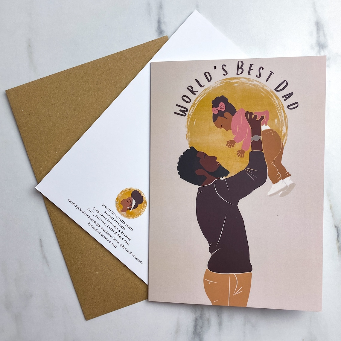 Black Fathers Day Card. Black Dad Greetings Card. Best Girl - Etsy
