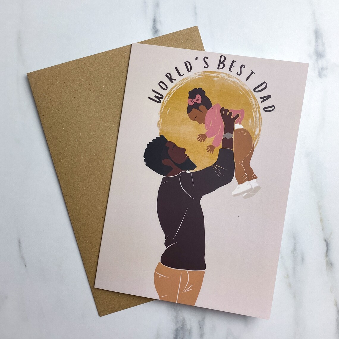 Black Fathers Day Card. Black Dad Greetings Card. Best Girl - Etsy