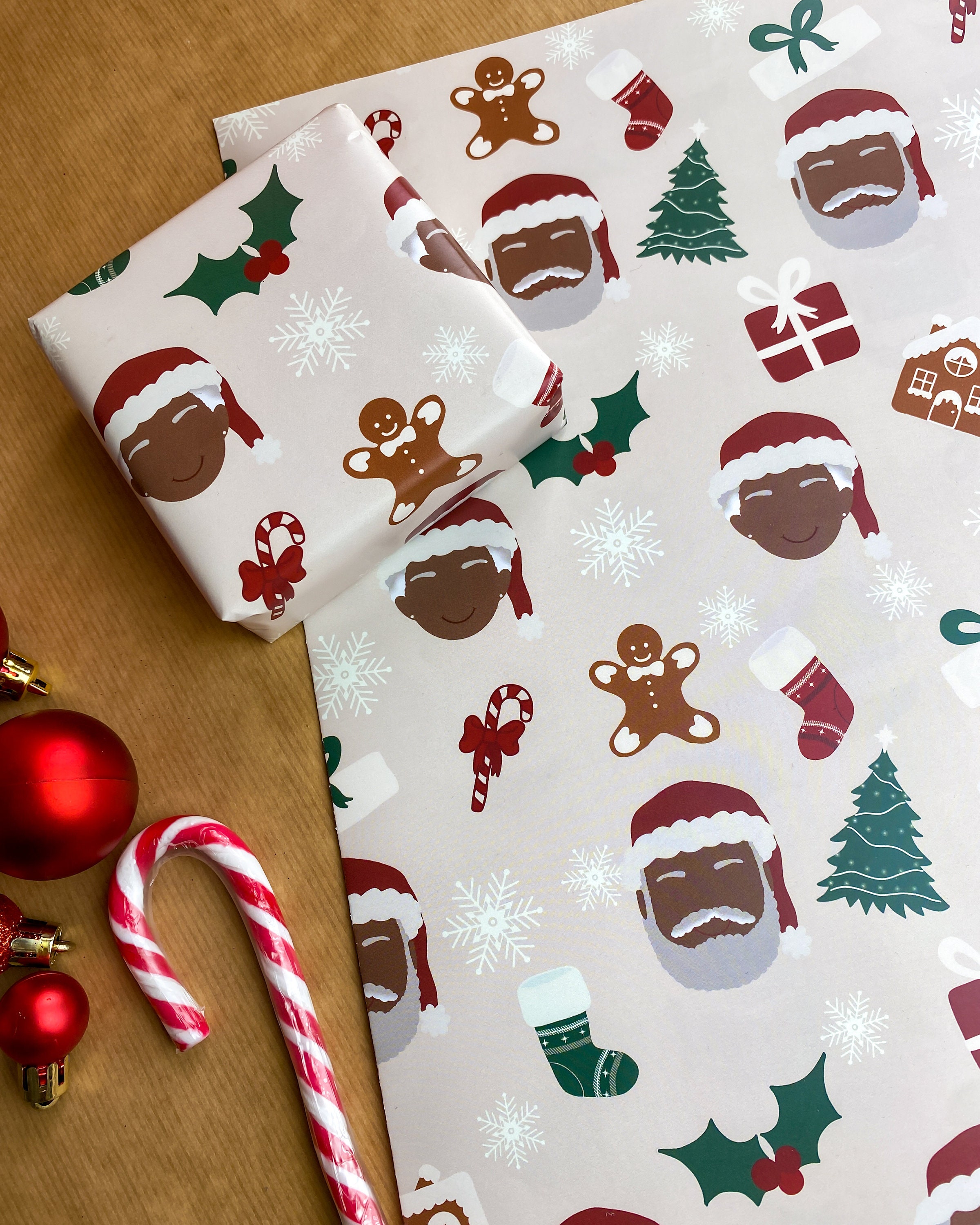 Black People Christmas Wrapping Paper 