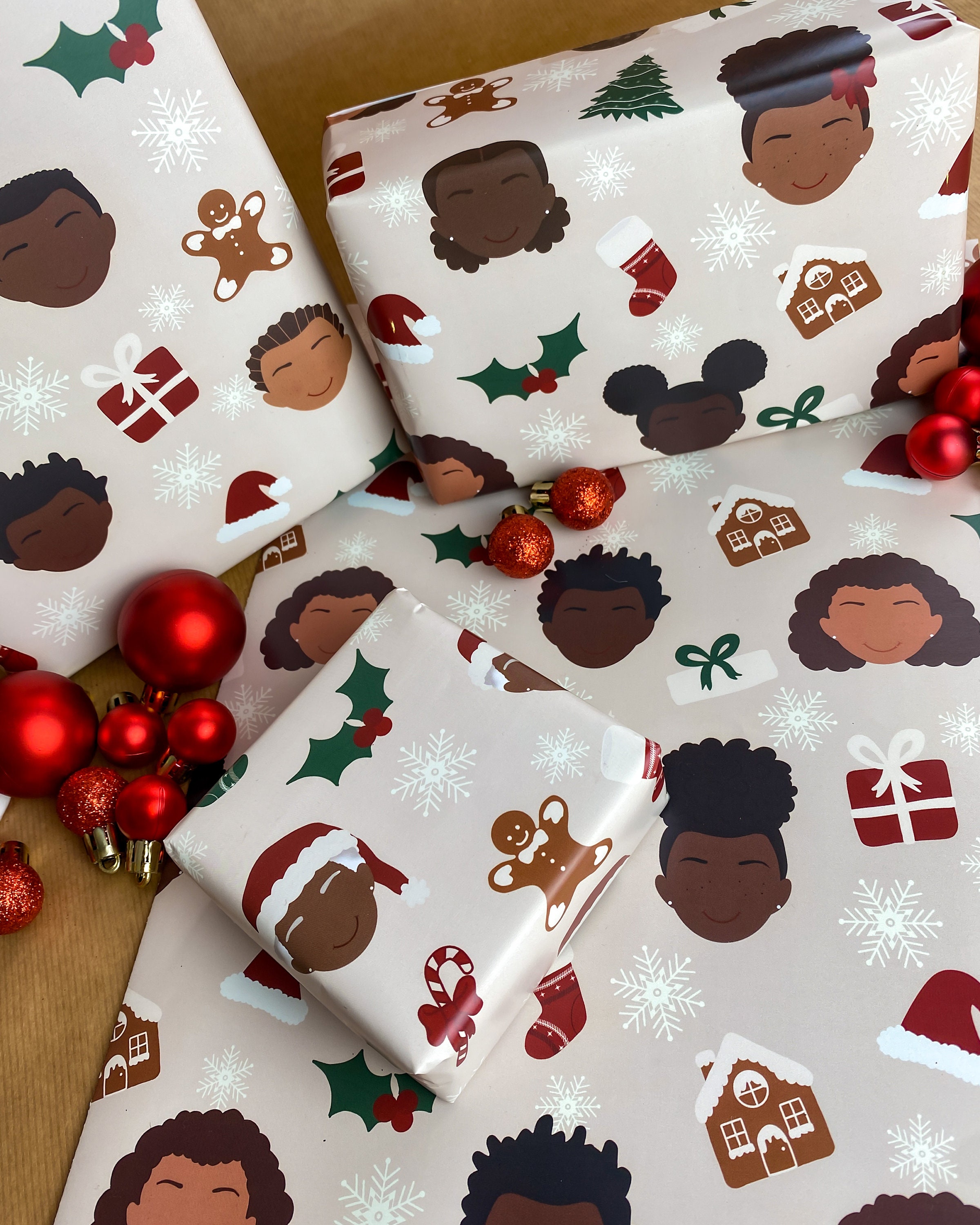 mAh Melanin Ken, The Black Santa - Remix Gift Wrap, Size: 1