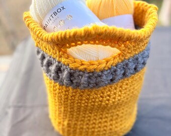 Crochet Basket Pattern PDF | Storage Basket Crochet Pattern | Beginner Friendly UK Terms | Instant Digital Download