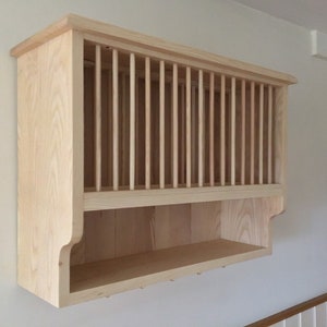 Handcrafted Ash Plate Rack ***16 Plates***