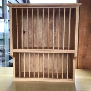 Handcrafted Oak Plate Rack