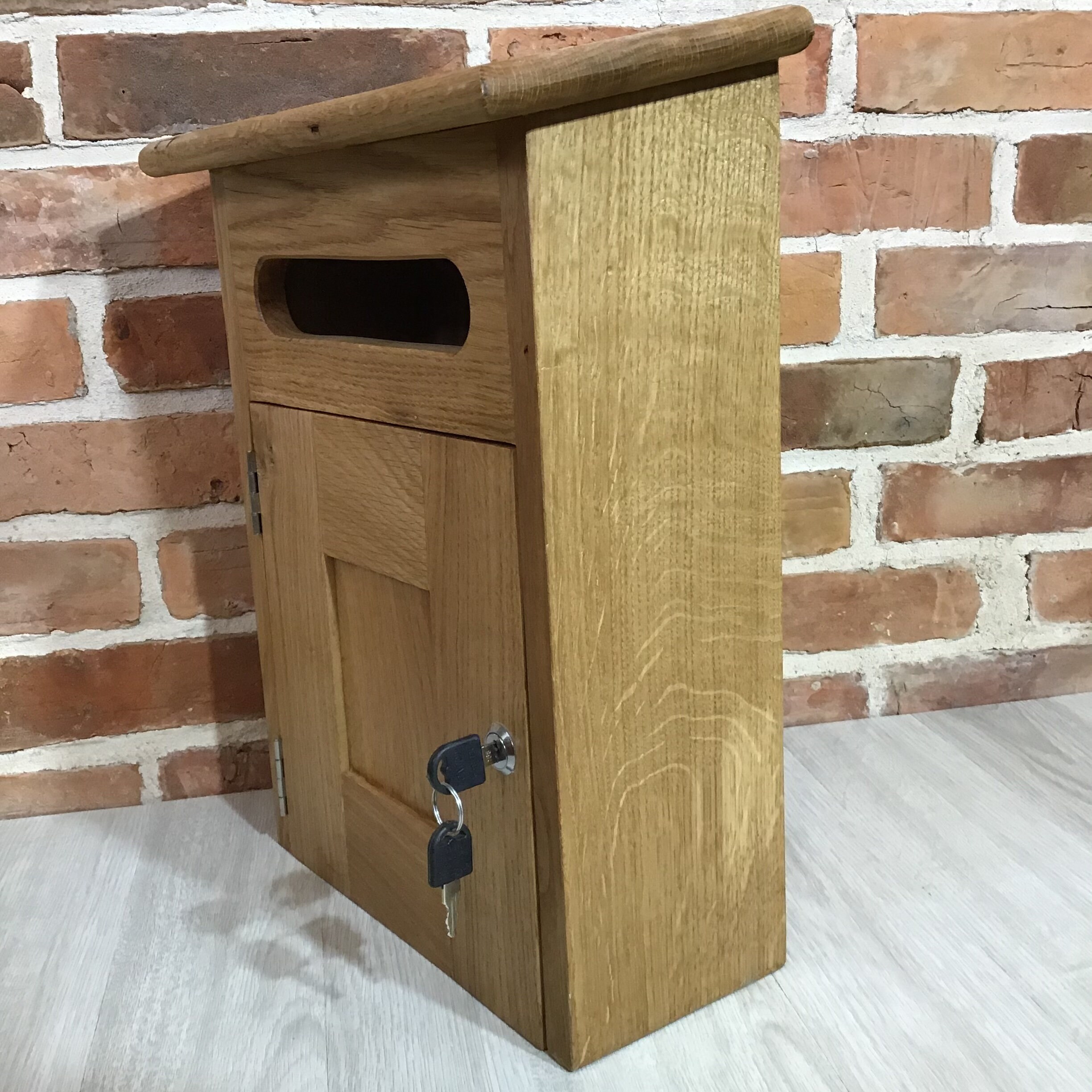 Handcrafted Oak Post Box Letter Box Postbox Etsy UK
