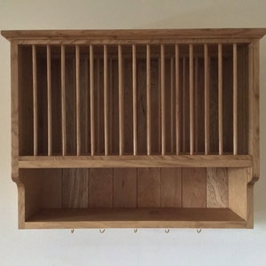 Handcrafted Oak Plate Rack