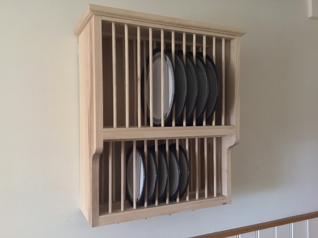 Handcrafted Ash Two-tier Plate Rack ***12 Plates*** - Etsy UK