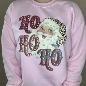 Santa Sweater, Christmas shirt, Christmas sweater, Ho Ho Ho shirt, Retro Santa shirt, Holiday Shirt, Trendy Christmas, Christmas gift