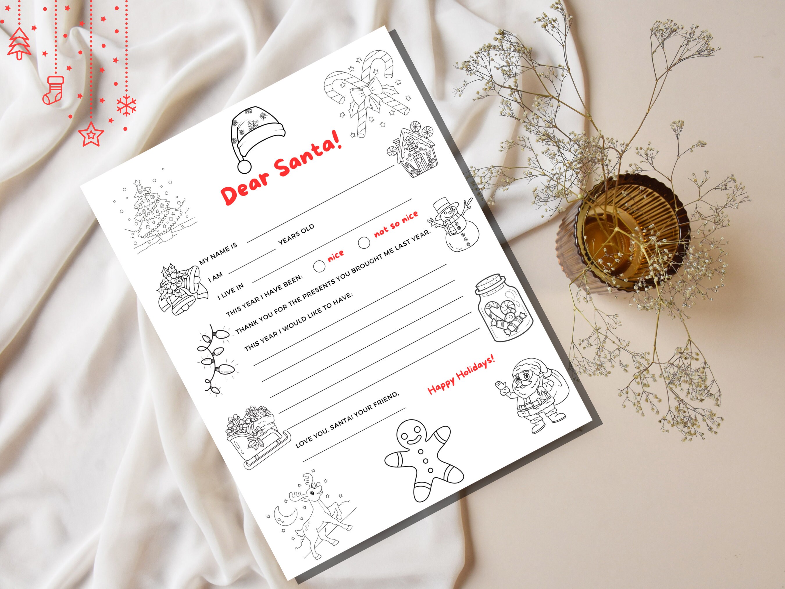 Dear Santa Letter Coloring Page Christmas Wish List Christmas Kids Dear santa letter coloring page christmas wish list christmas kids