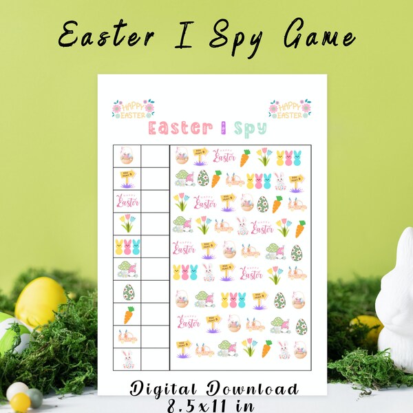 Printable I Spy Easter Activity Fun Look and Find Activity, Interactive Family & Classroom Game, Easter Gift for Kids, Spring Party Fun Game