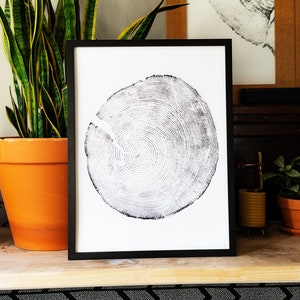 Wood Block Ink Print - Tree Rings | 18x24 Douglas Fir | Hand Made Art Print Wall Hanging Decor Rustic Nature Trees Printmaking Wood Forest