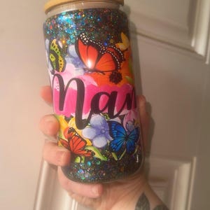 Premade Butterfly Mama Snowglobe Tumbler