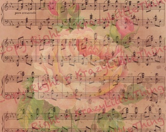 Digital Music Note Junk Journal Pages