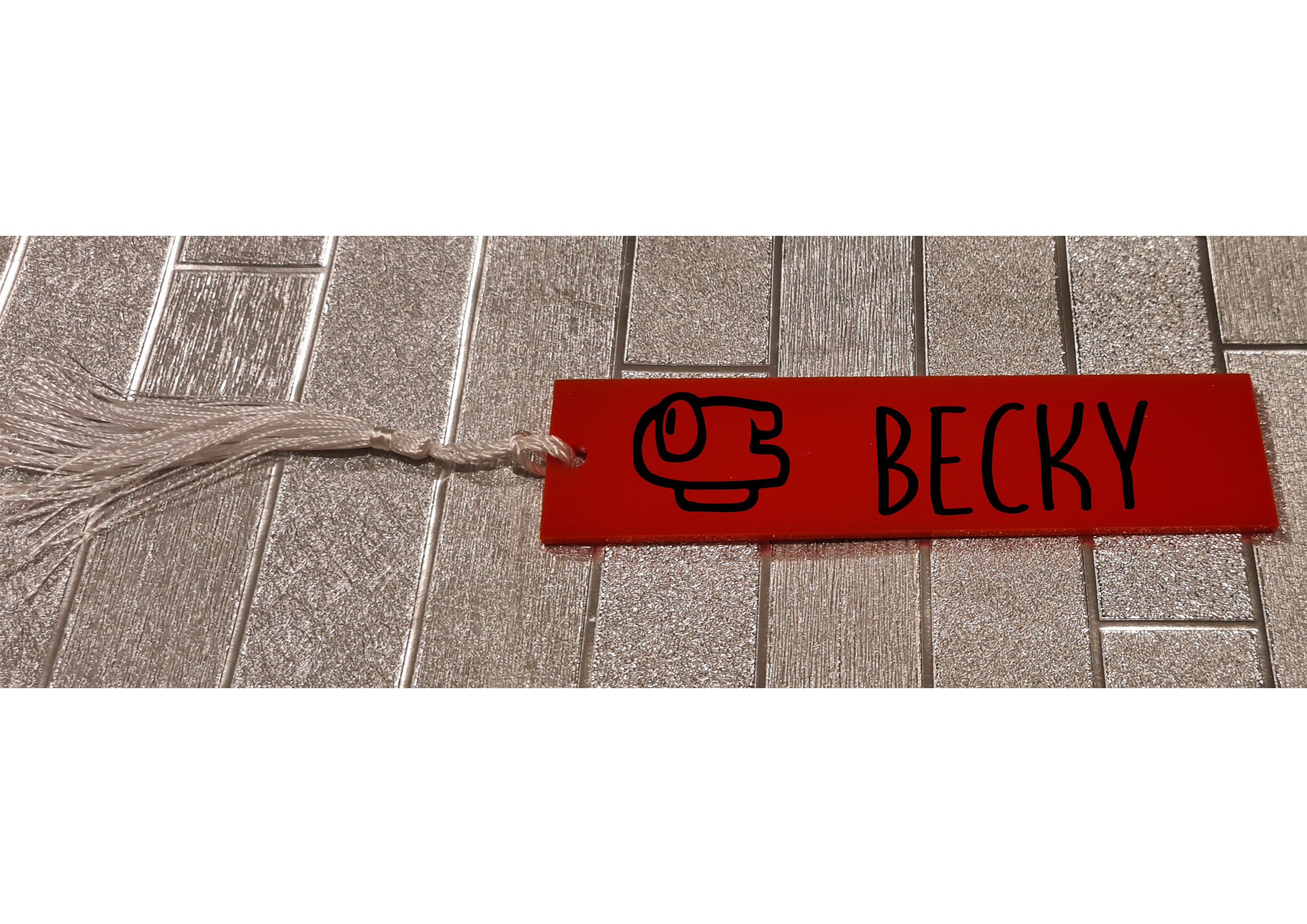 among us personalised acrylic bookmark etsy
