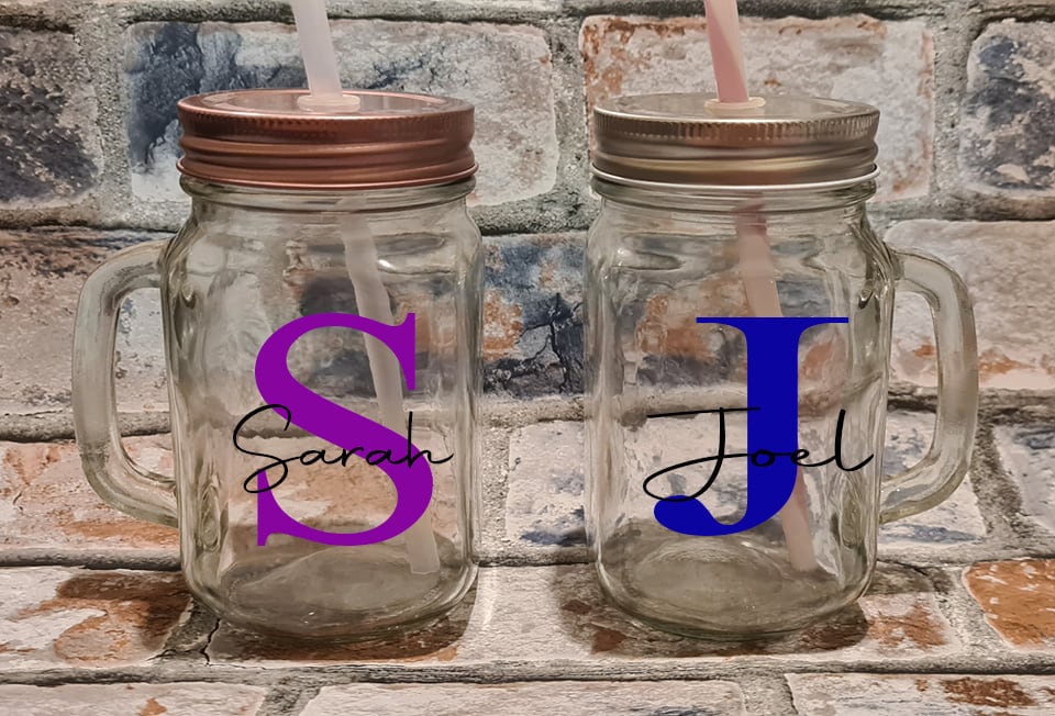 Gourmet by Starfrit 16oz. Mason Jar Mugs with Straws, 2ct.