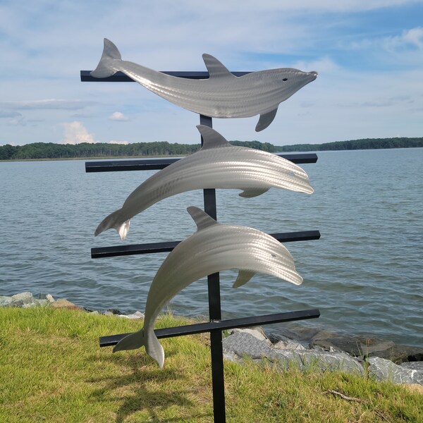 Metal Dolphin Art Etsy