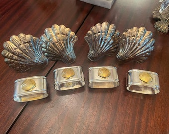 Set of 8 shell napkin rings