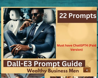 Black Male| Exclusive Dall-E3 & ChatGPT v4 Ai Art Prompt Guide | 22 Prompts  | Black Men Fashion| Ai Generated